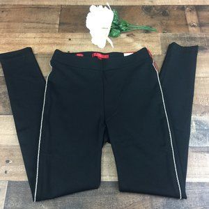 NWT Jennifer Lopez Black Stripe Glam Ponte Legging